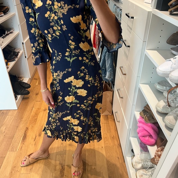 Reformation Navy Floral Dress - Picture 6 of 7